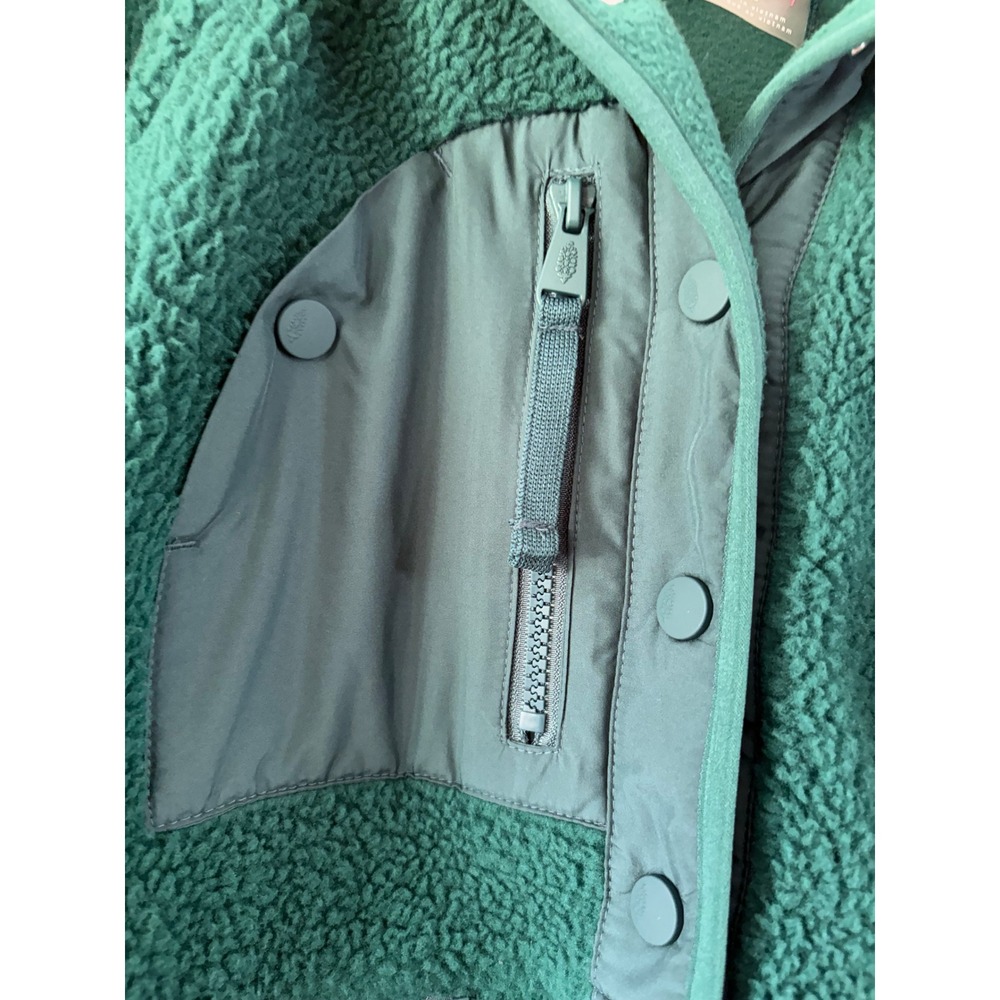 Free People FP Movement Hit The Slopes Fleece Jacket Evergreen Green Large NEW - Picture 5 of 5